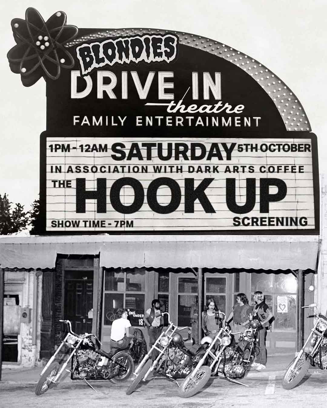 The Hook Up screening at Blondies Brewery, in association with Dark Arts Coffee