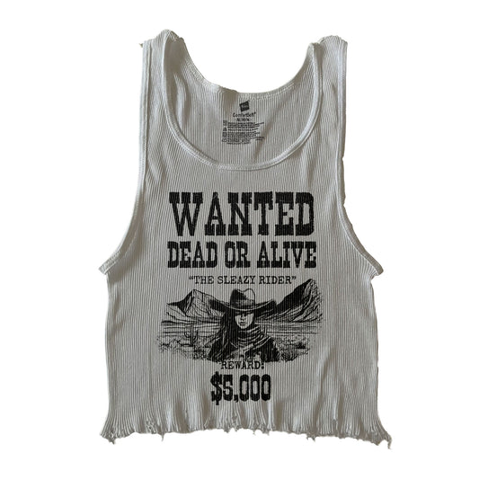 Wanted Poster White Tank