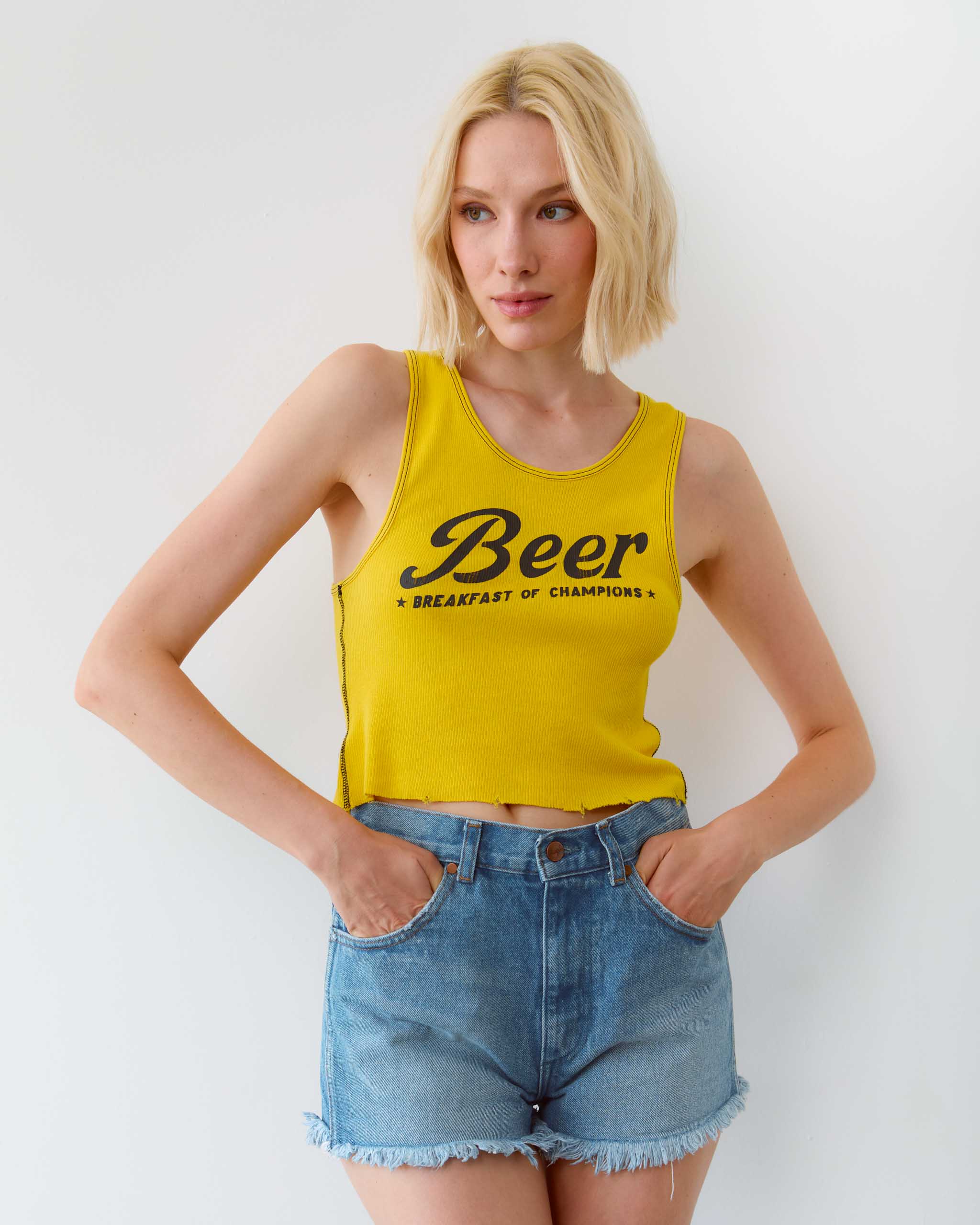 Beer, Breakfast of Champions Tank Top - Yellow