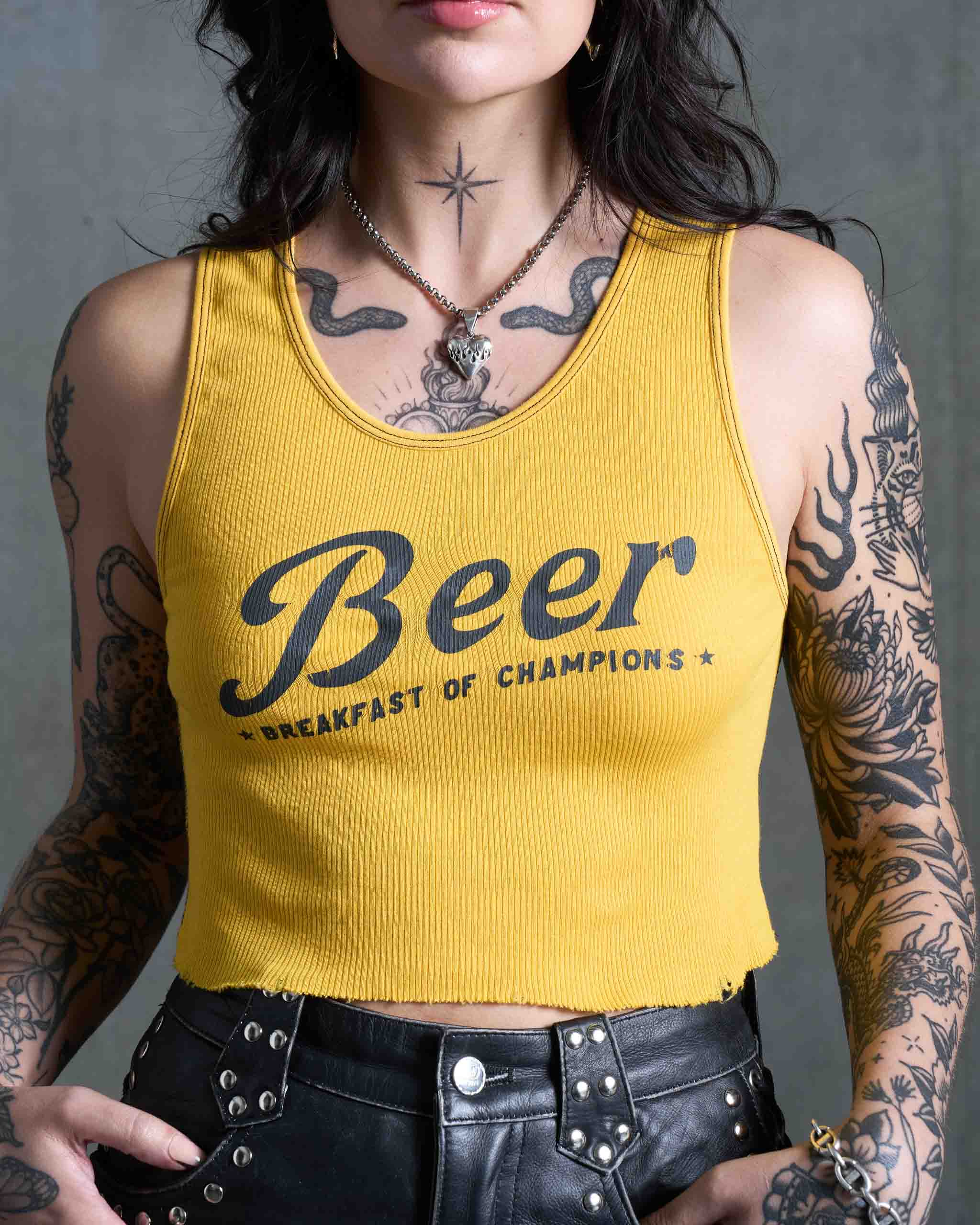 Beer, Breakfast of Champions Tank Top - Yellow