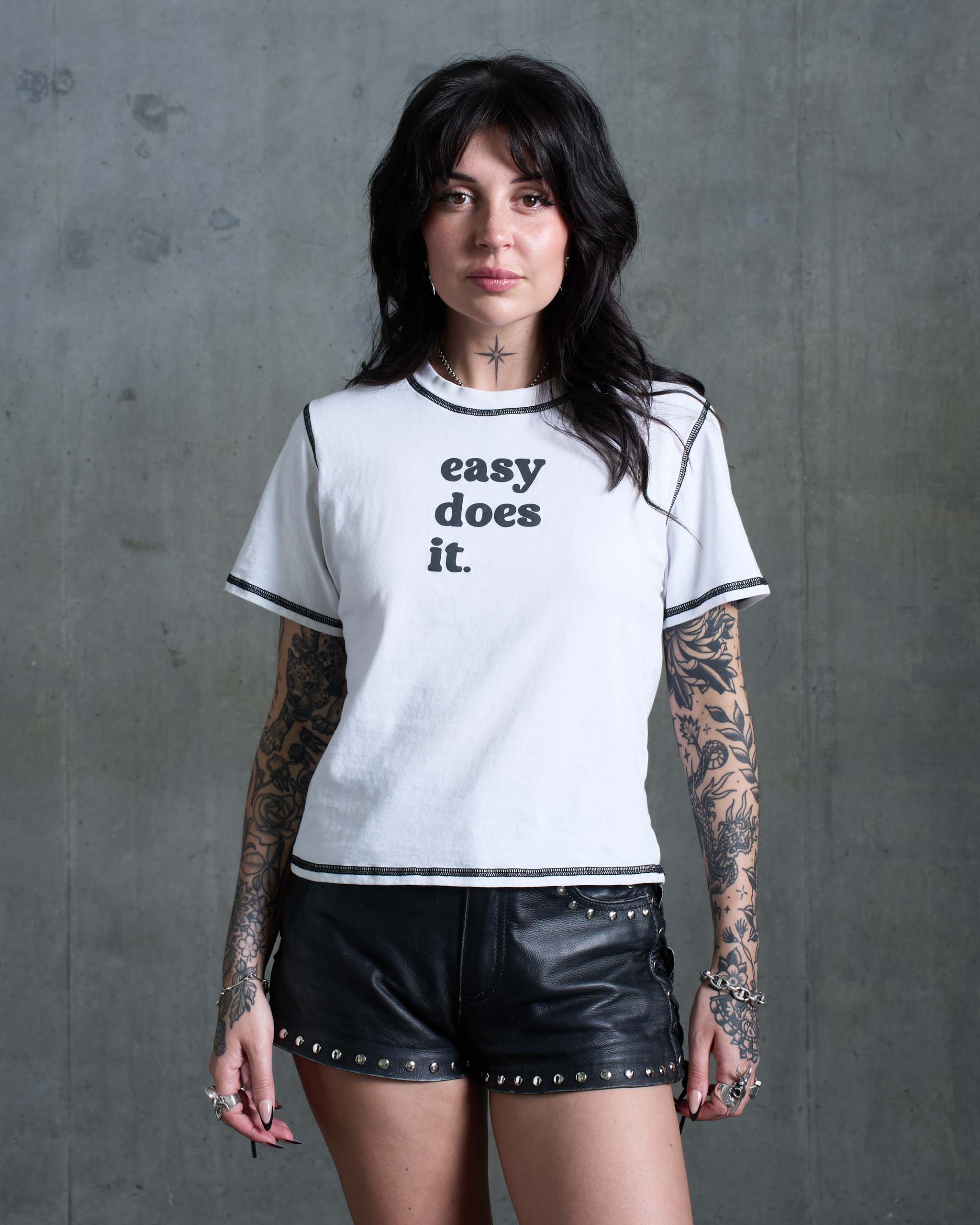 Easy Does It T-Shirt - Vintage White
