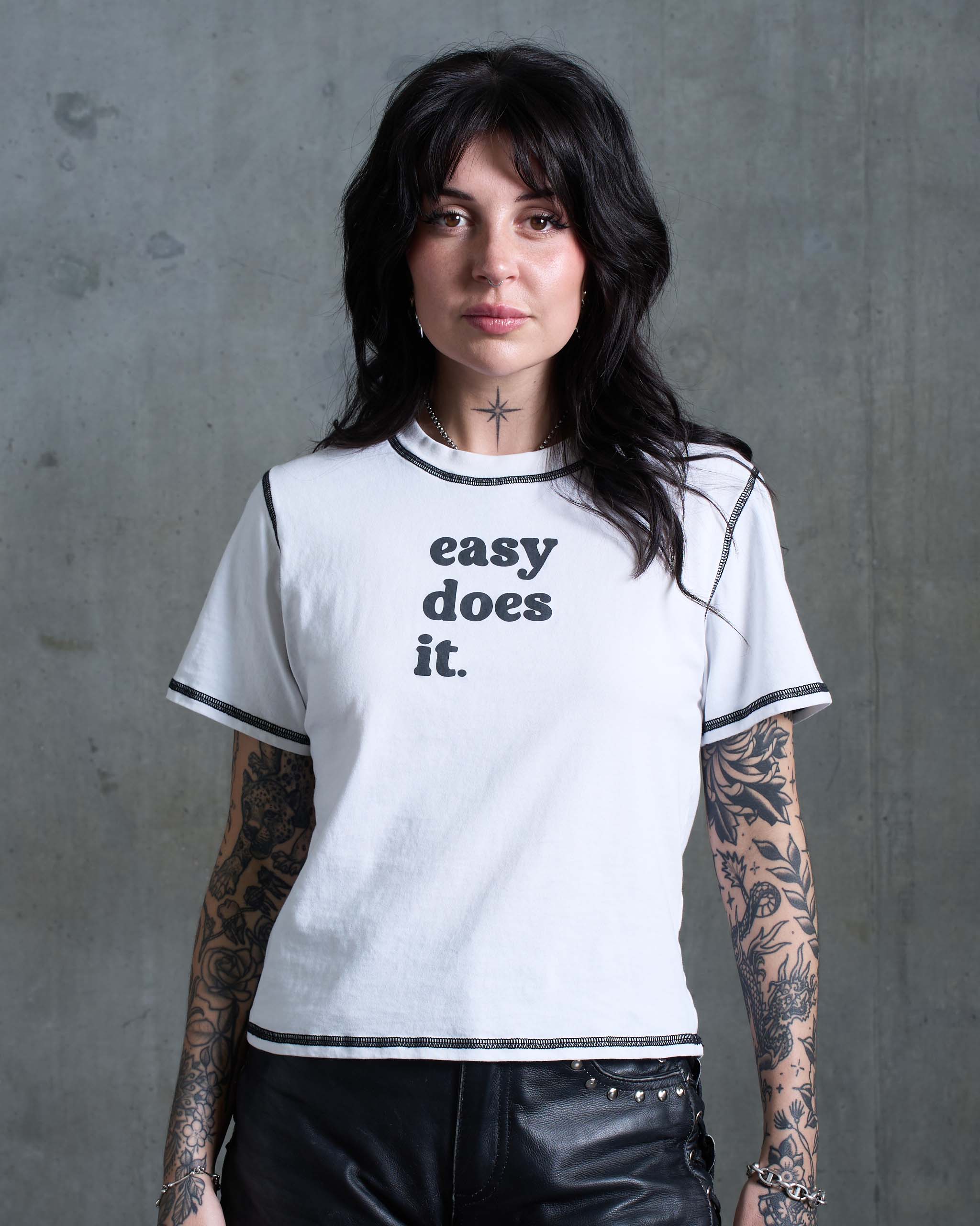 Easy Does It T-Shirt - Vintage White
