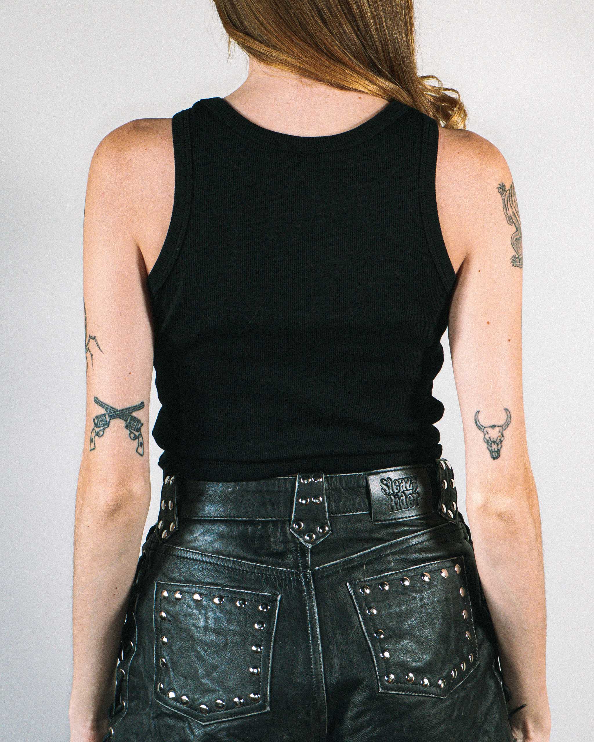 Executioner Ribbed Tank Top - Black