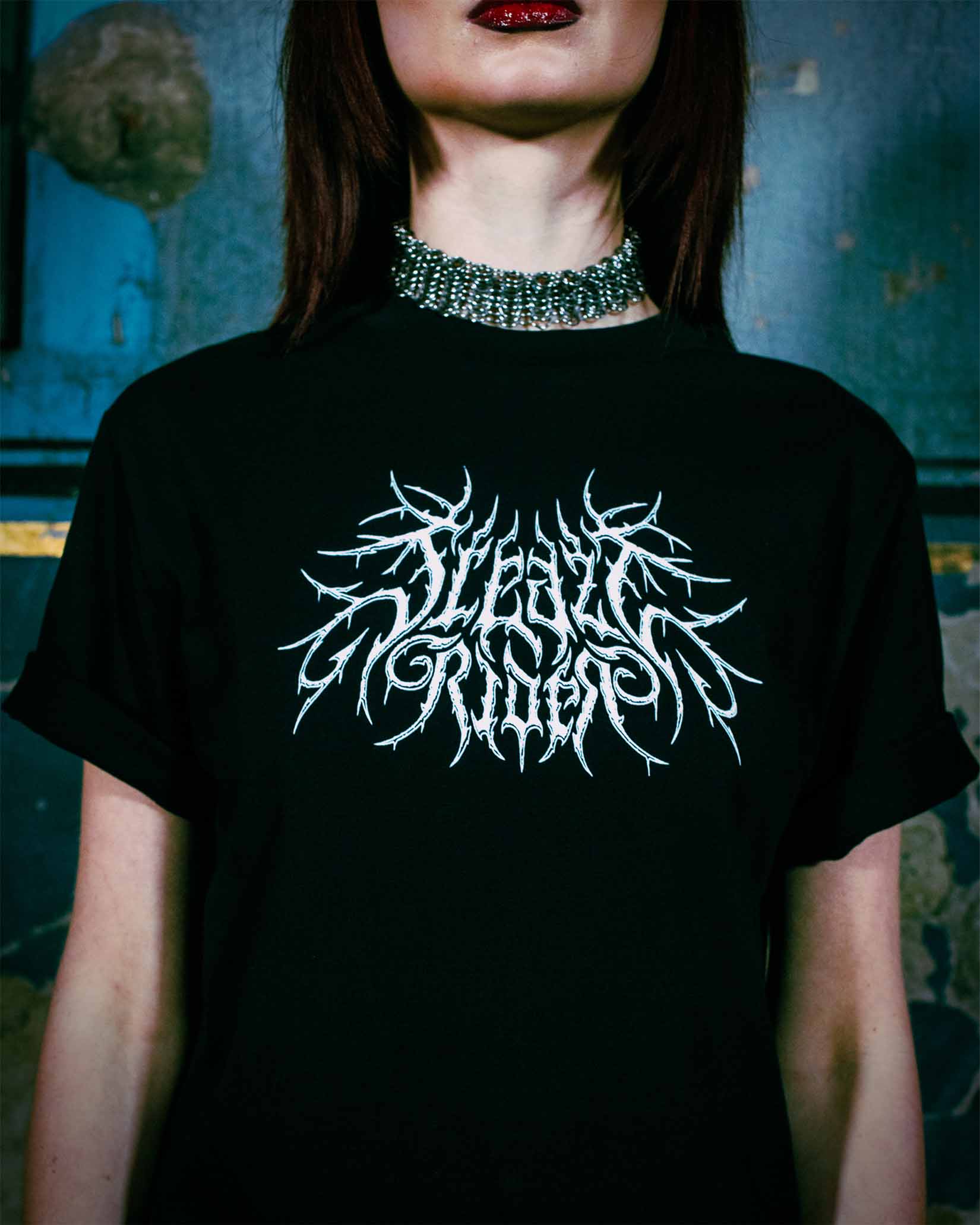 An alternative gothic t-shirt by Sleazy Rider.