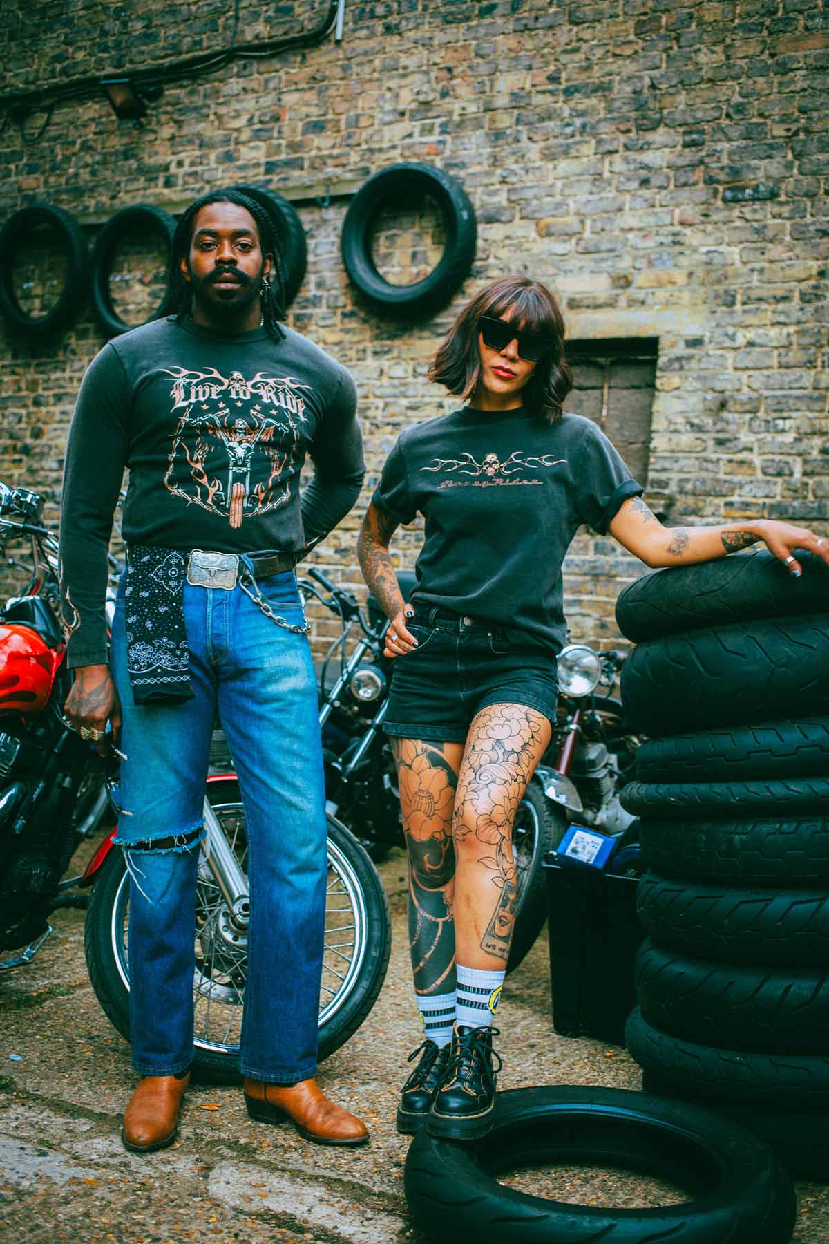 A biker couple