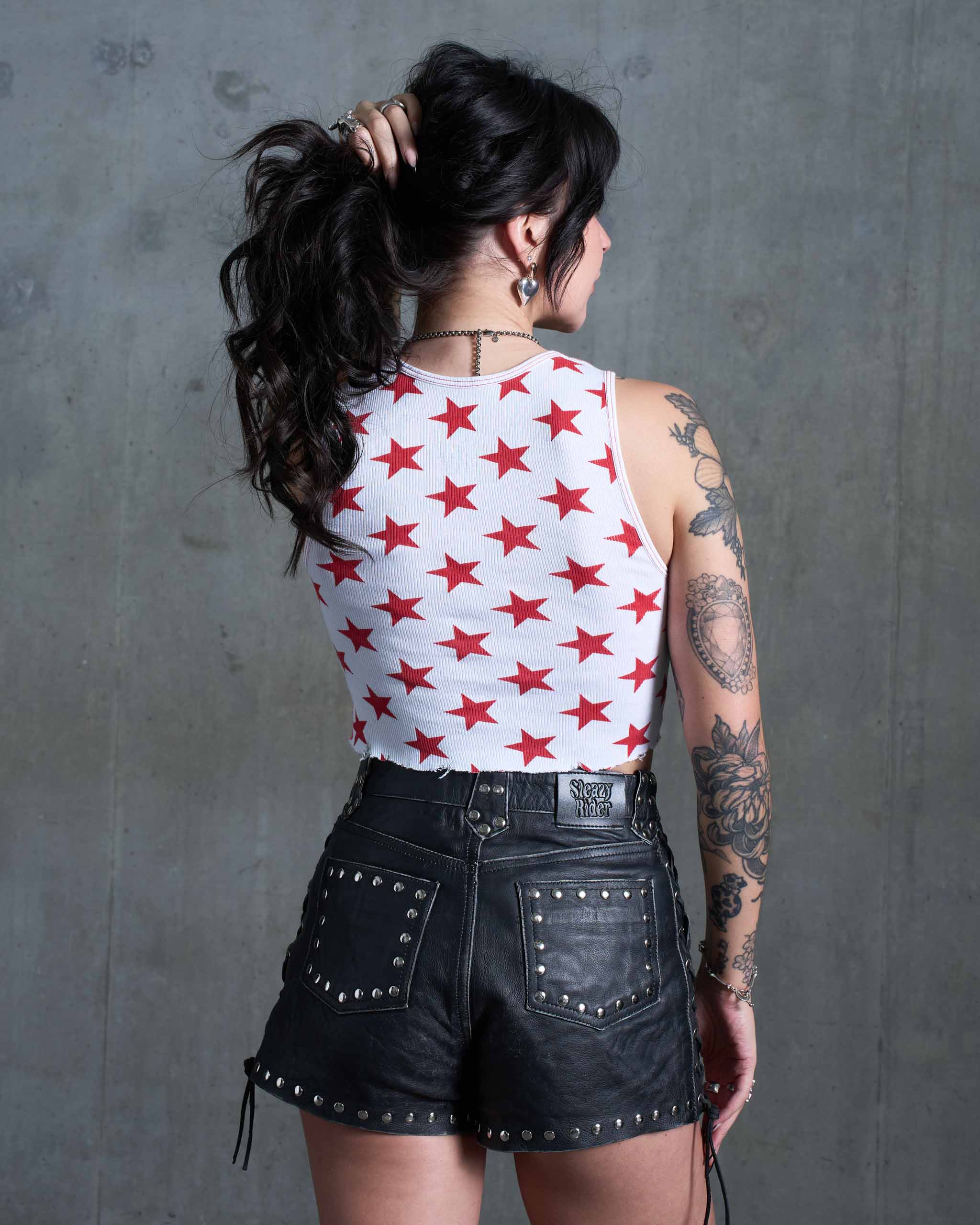 Starstudded Tank Top - White