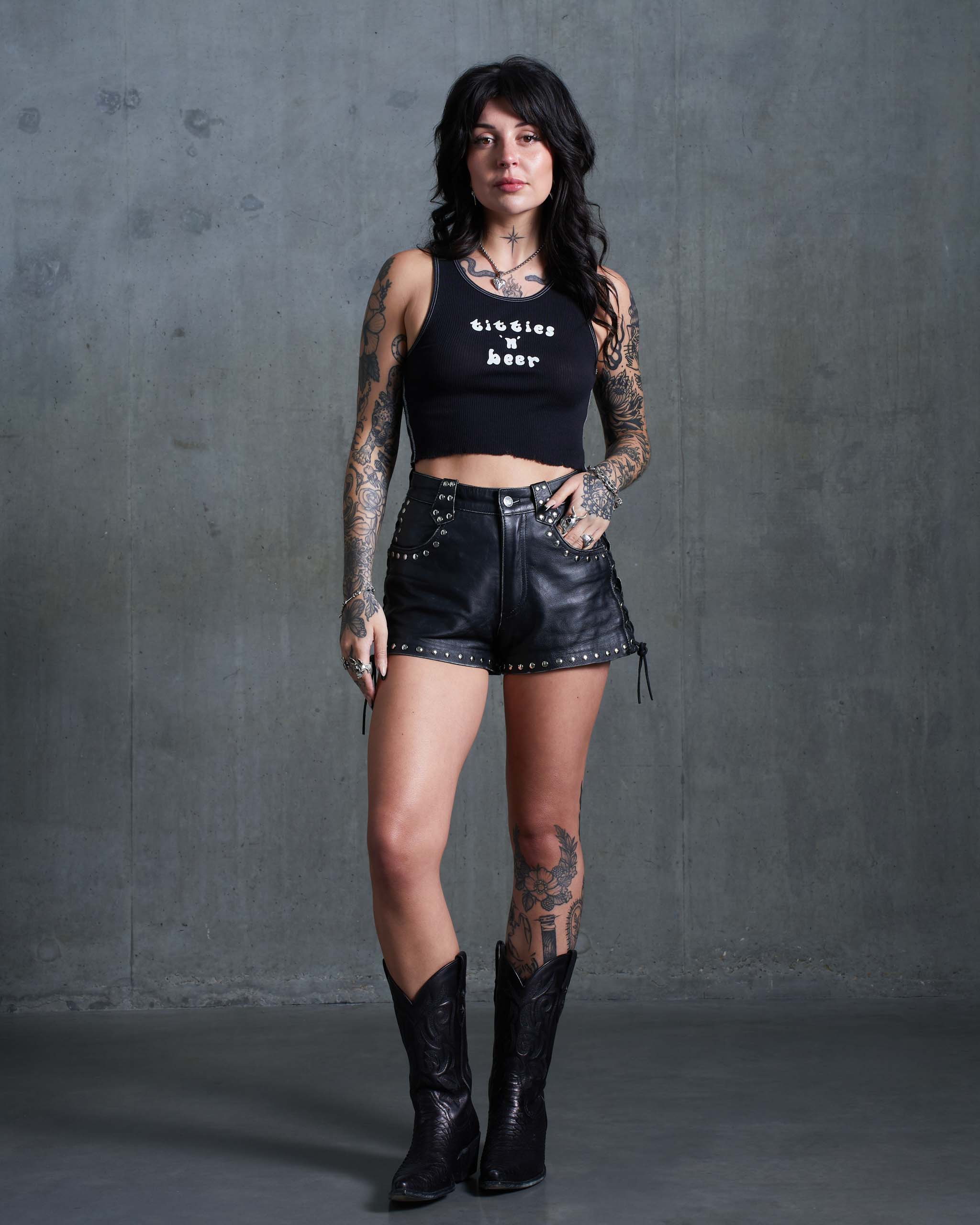 Titties 'n' Beer Tank Top - Black