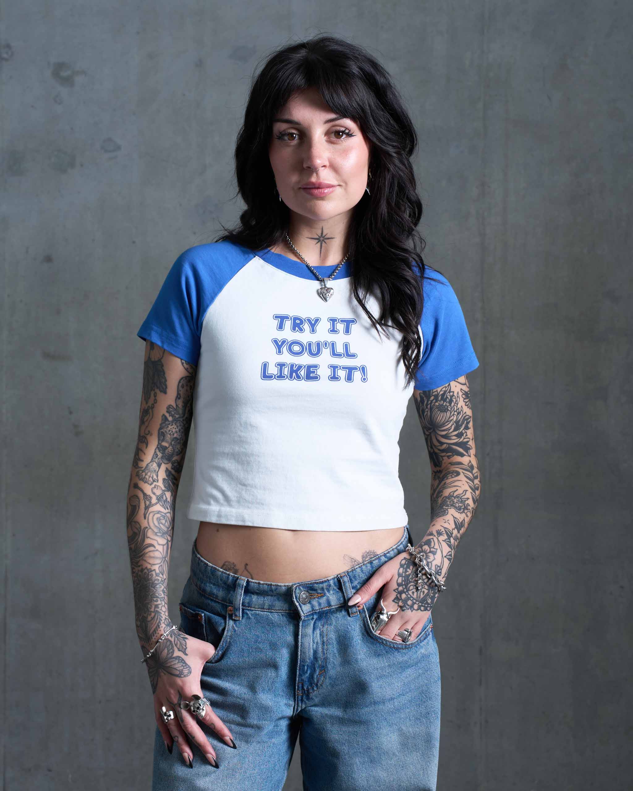 Try it Raglan Baby T-Shirt - Vintage White