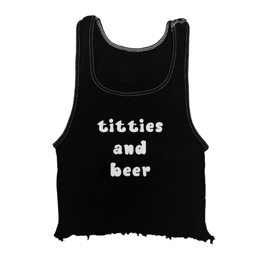 Titties and Beer Black Tank