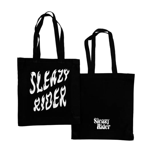 Sleazy Rider Black Tote Bag