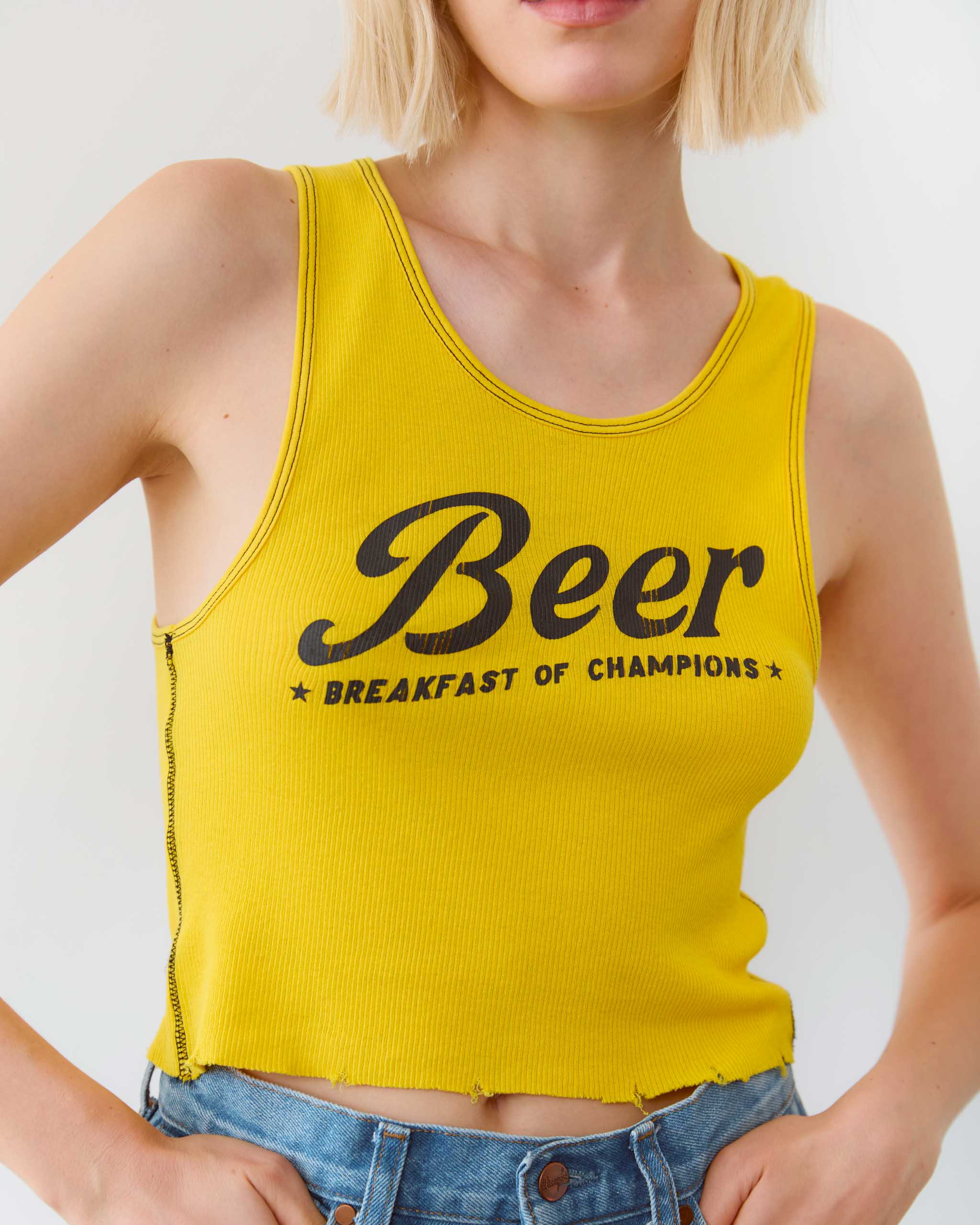 Beer, Breakfast of Champions Tank Top - Yellow