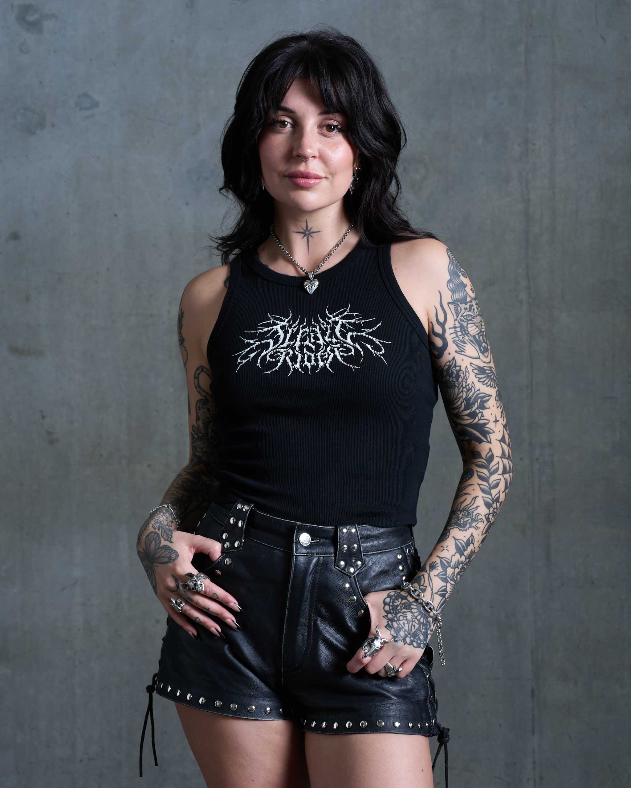 Executioner Ribbed Tank Top - Black