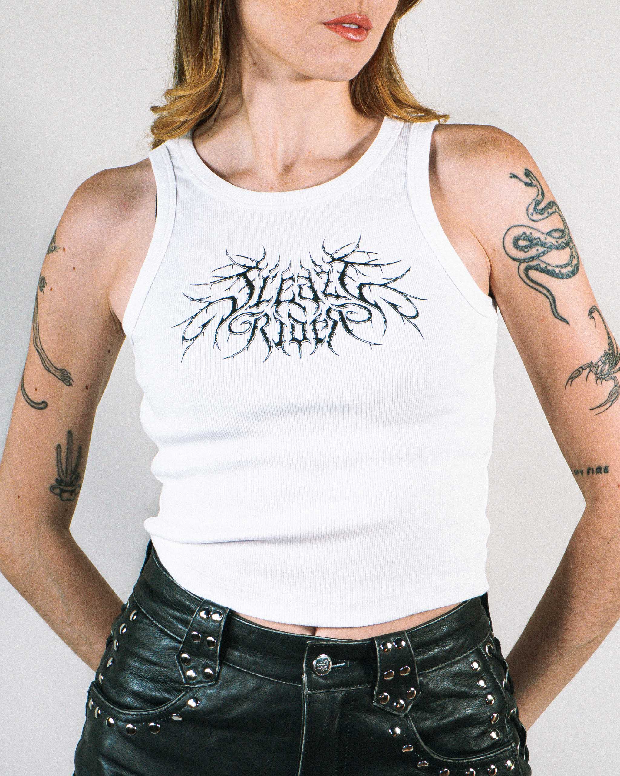 Executioner Ribbed Tank Top - White