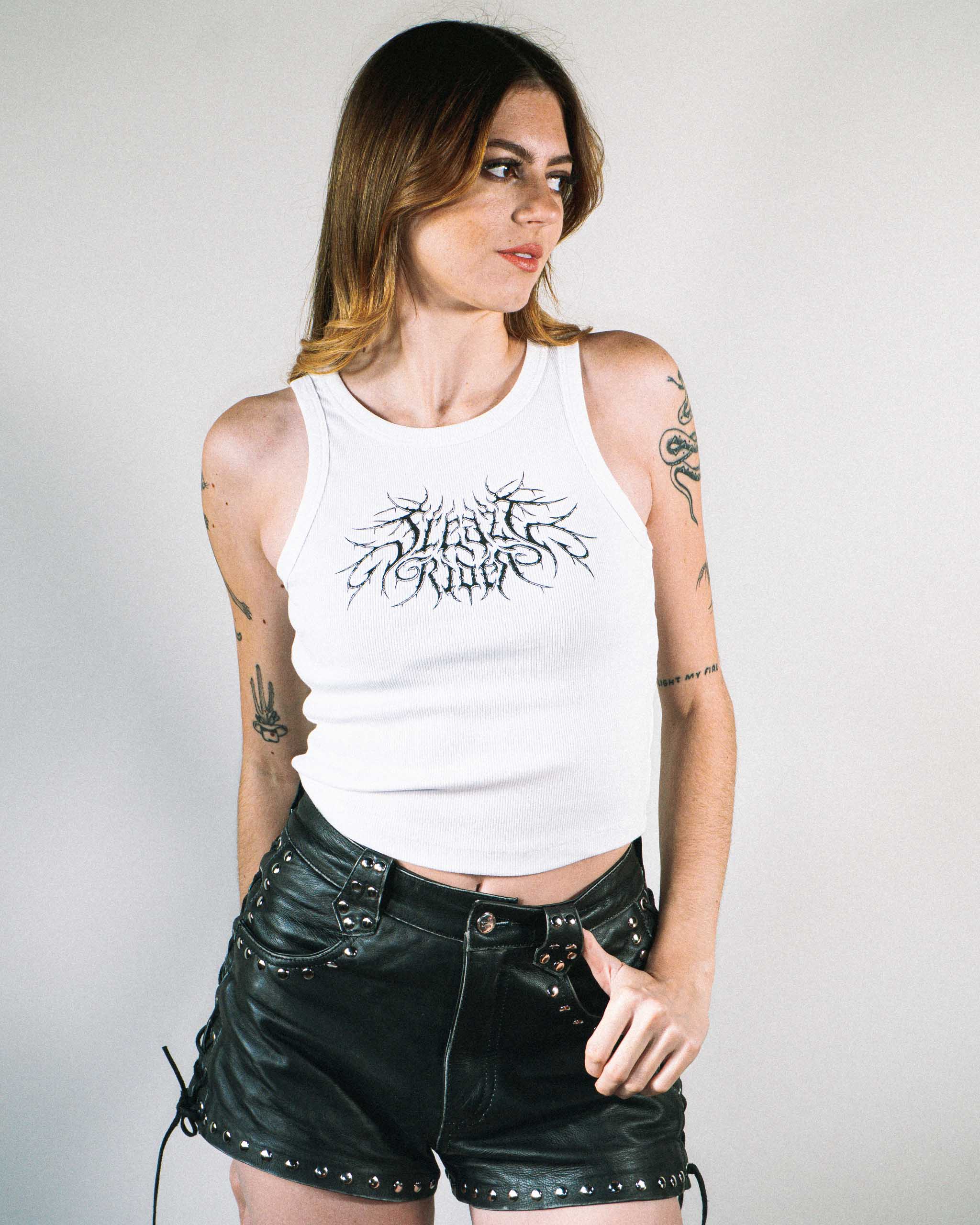 Executioner Ribbed Tank Top - White