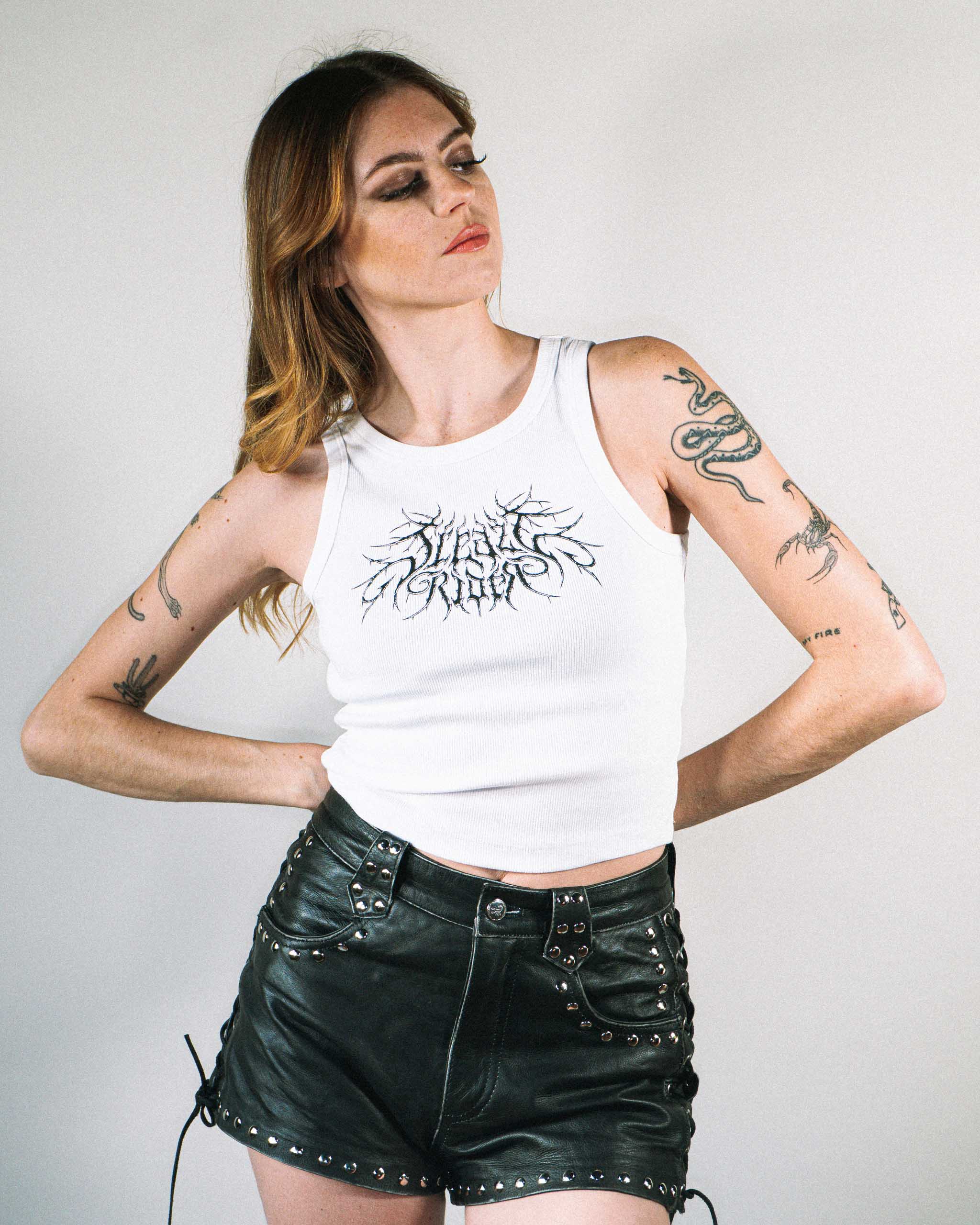 Executioner Ribbed Tank Top - White
