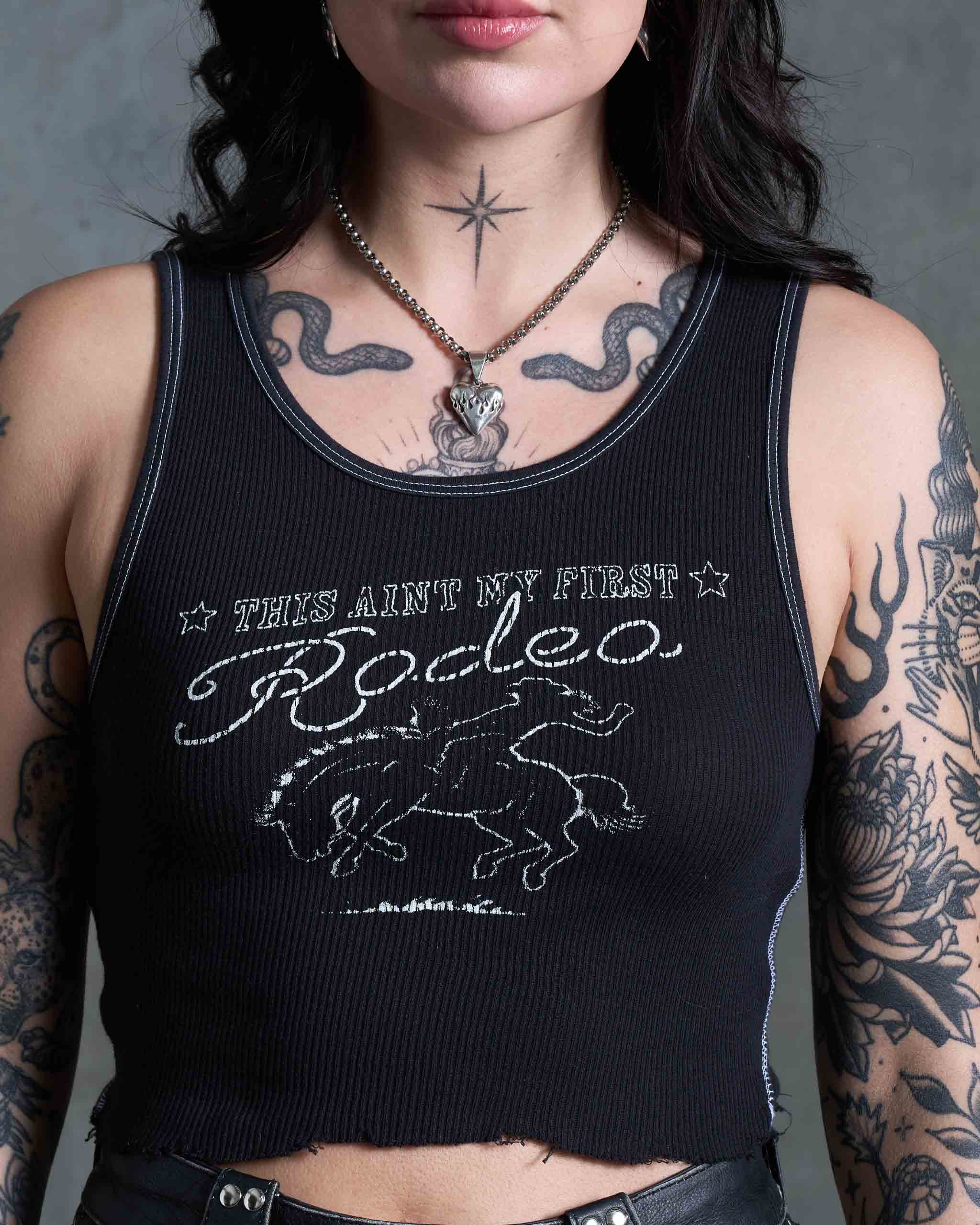 First Rodeo Tank Top - Black