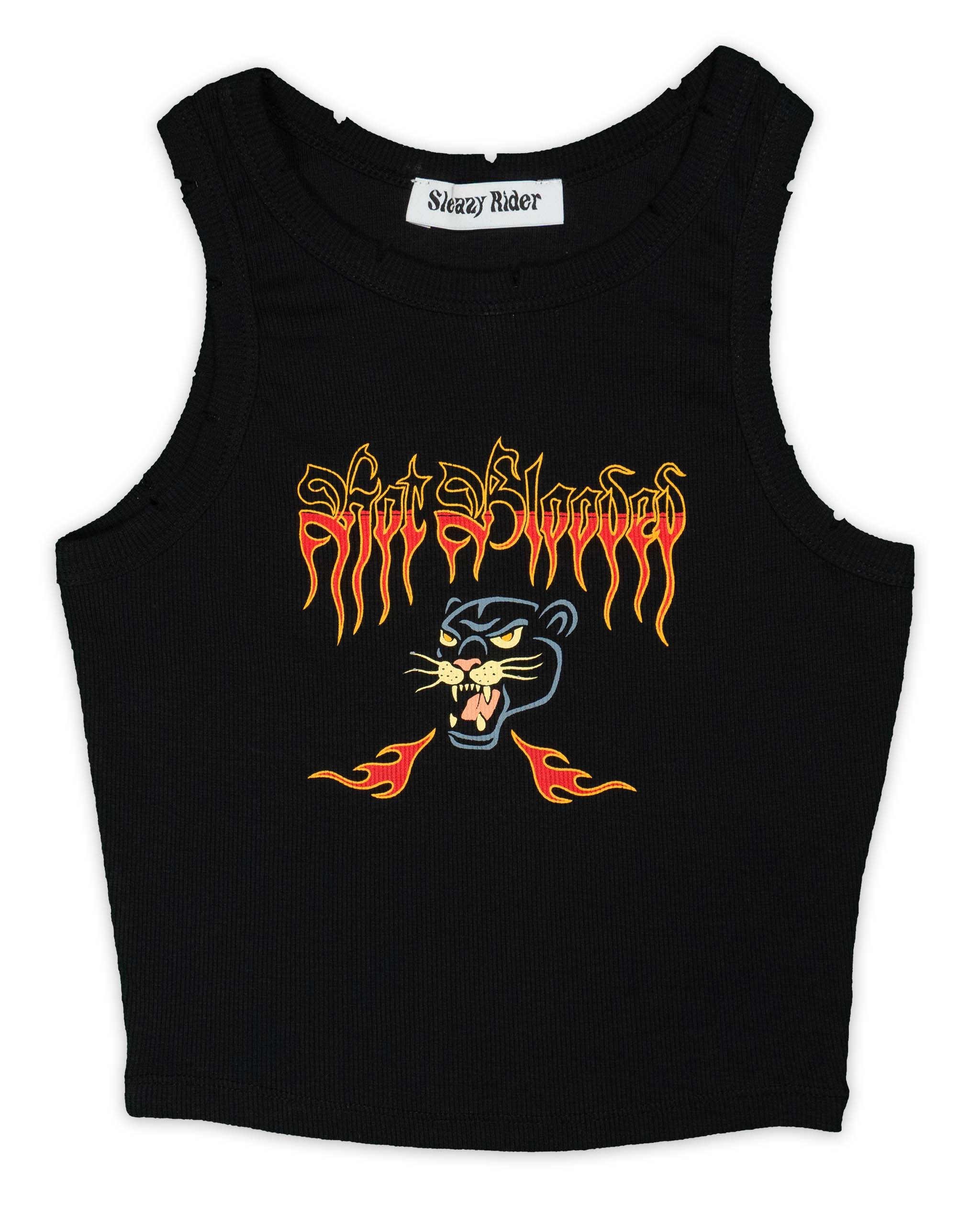 Hot Blooded Panther tank top by Sleazy Rider