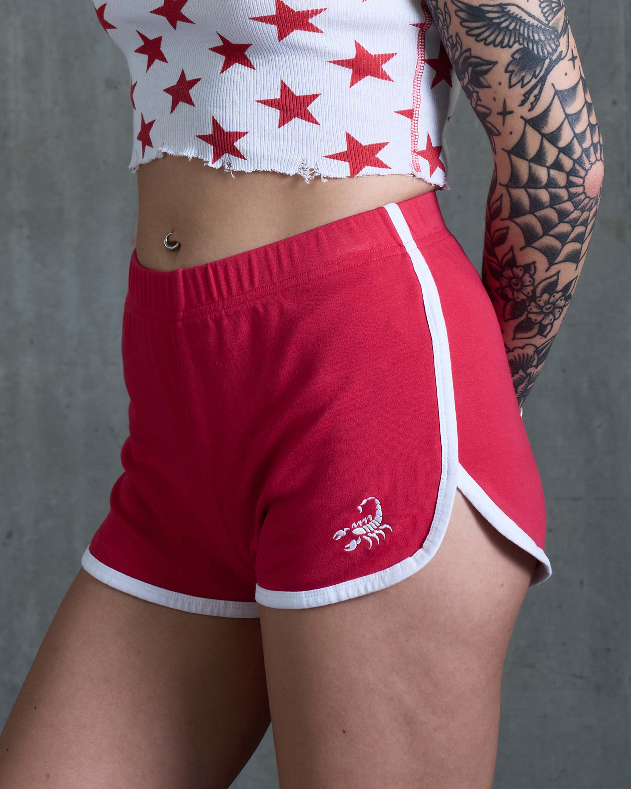 Sleazy 70s Sport Shorts - Red