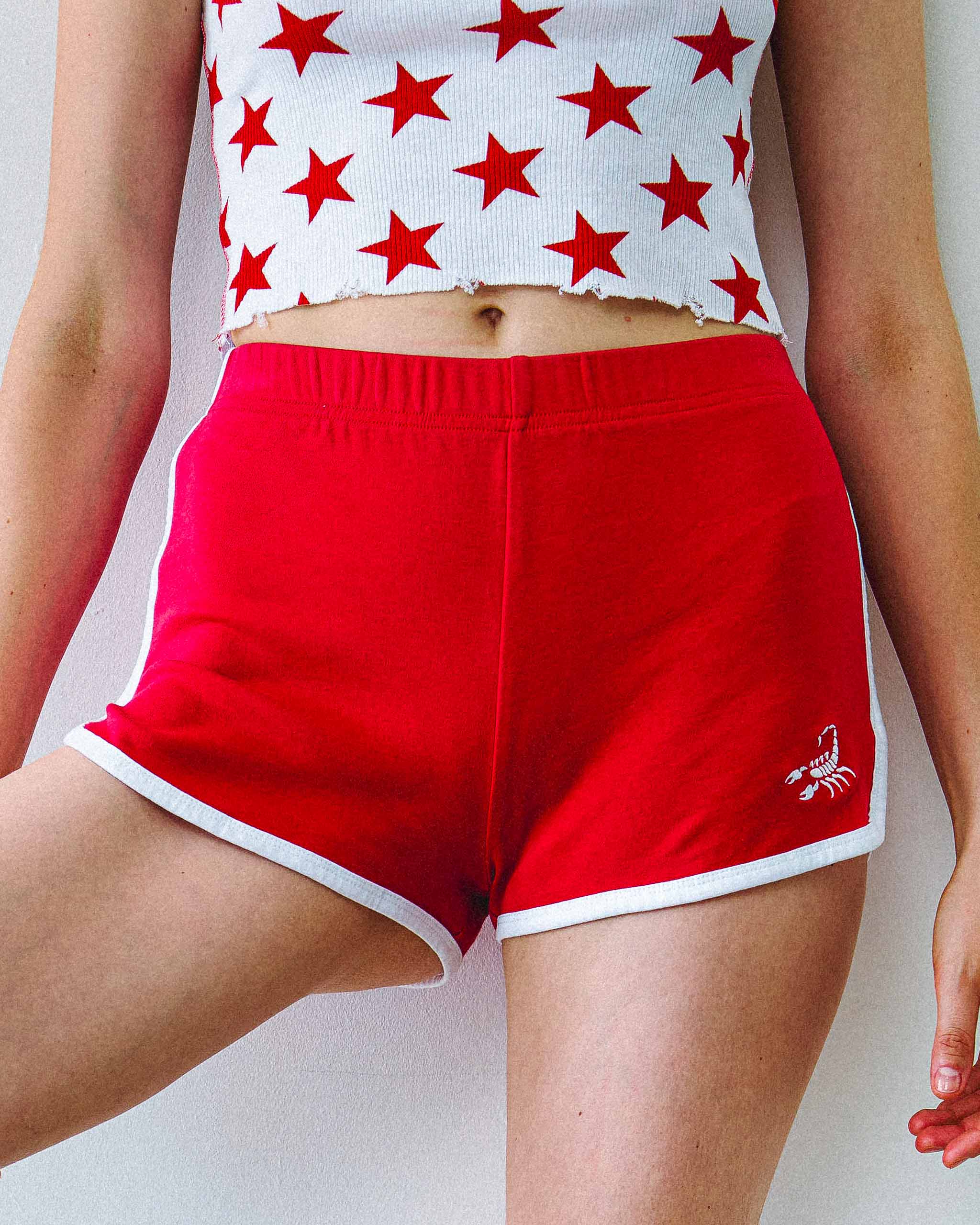 Sleazy 70s Sport Shorts - Red