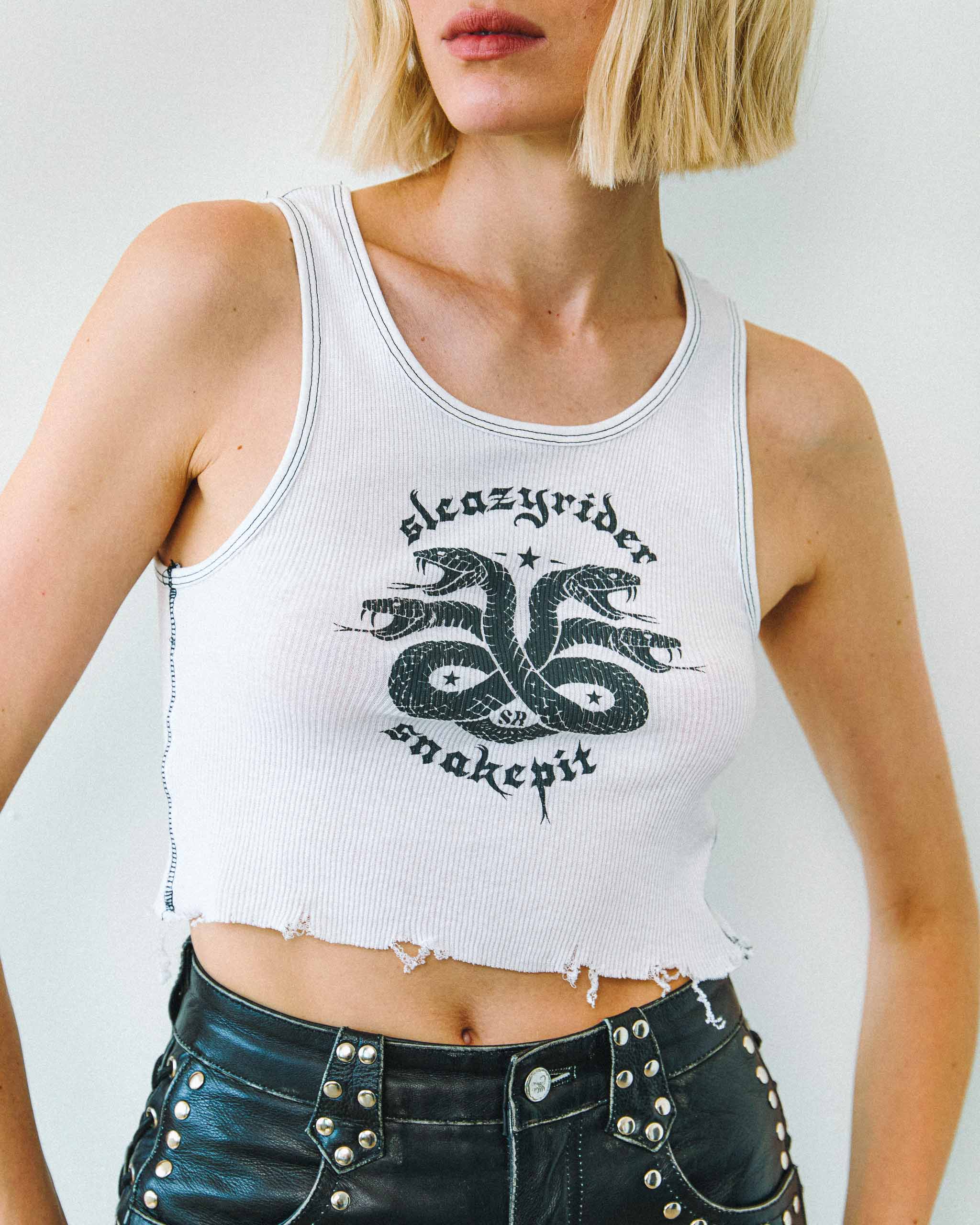 Snakepit Tank Top - White