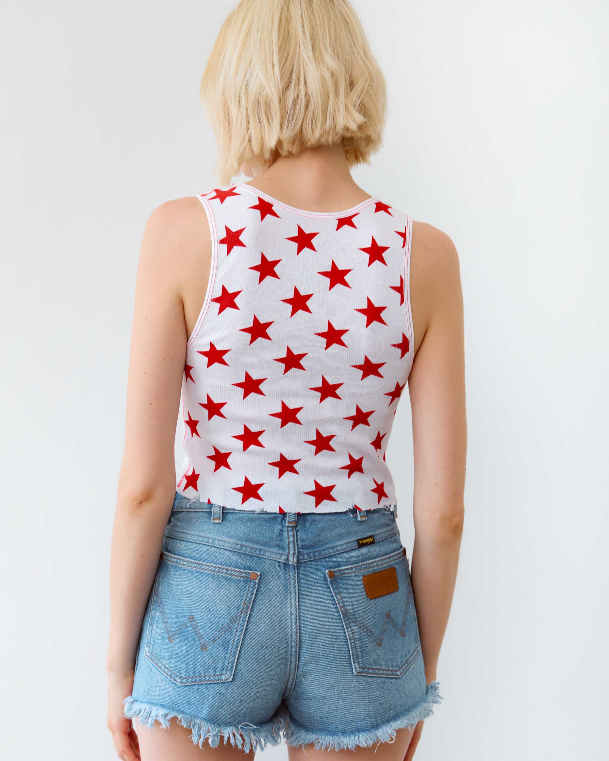 Starstudded Tank Top - White