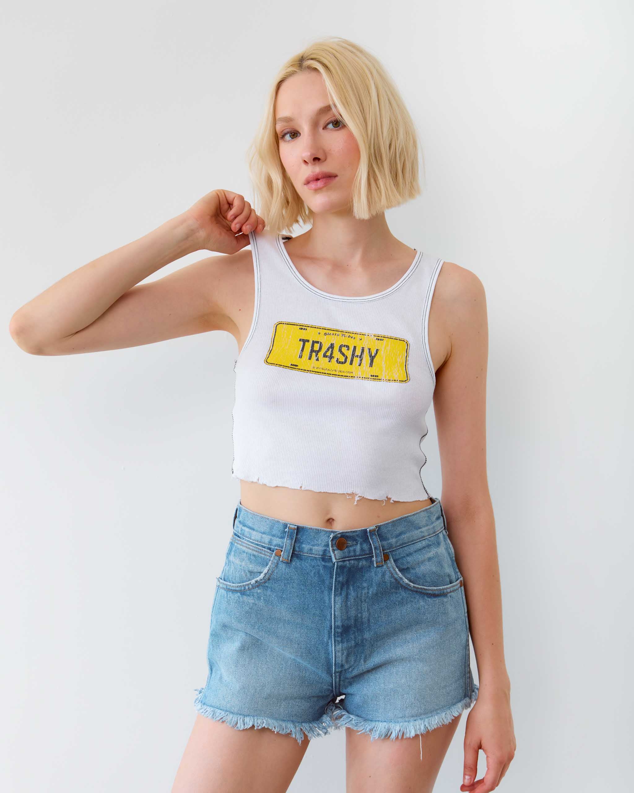 TR4SHY Tank Top - White
