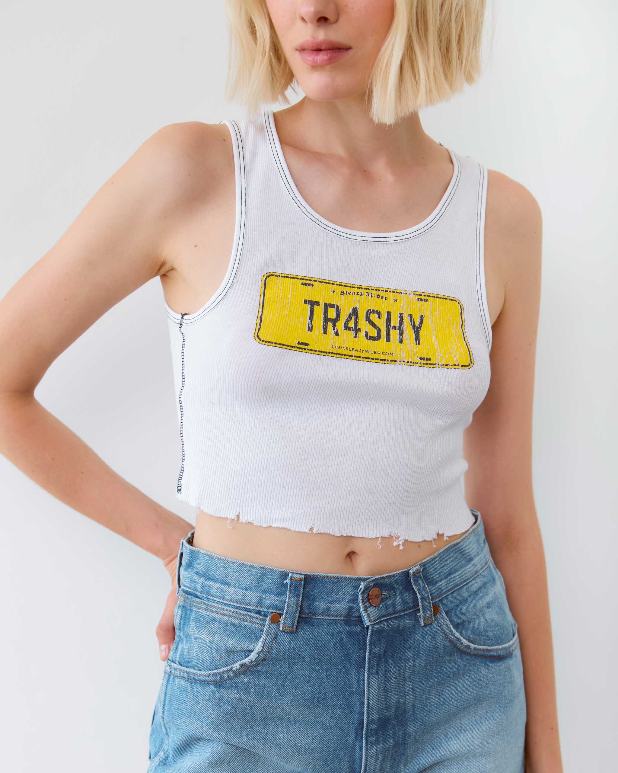 TR4SHY Tank Top - White