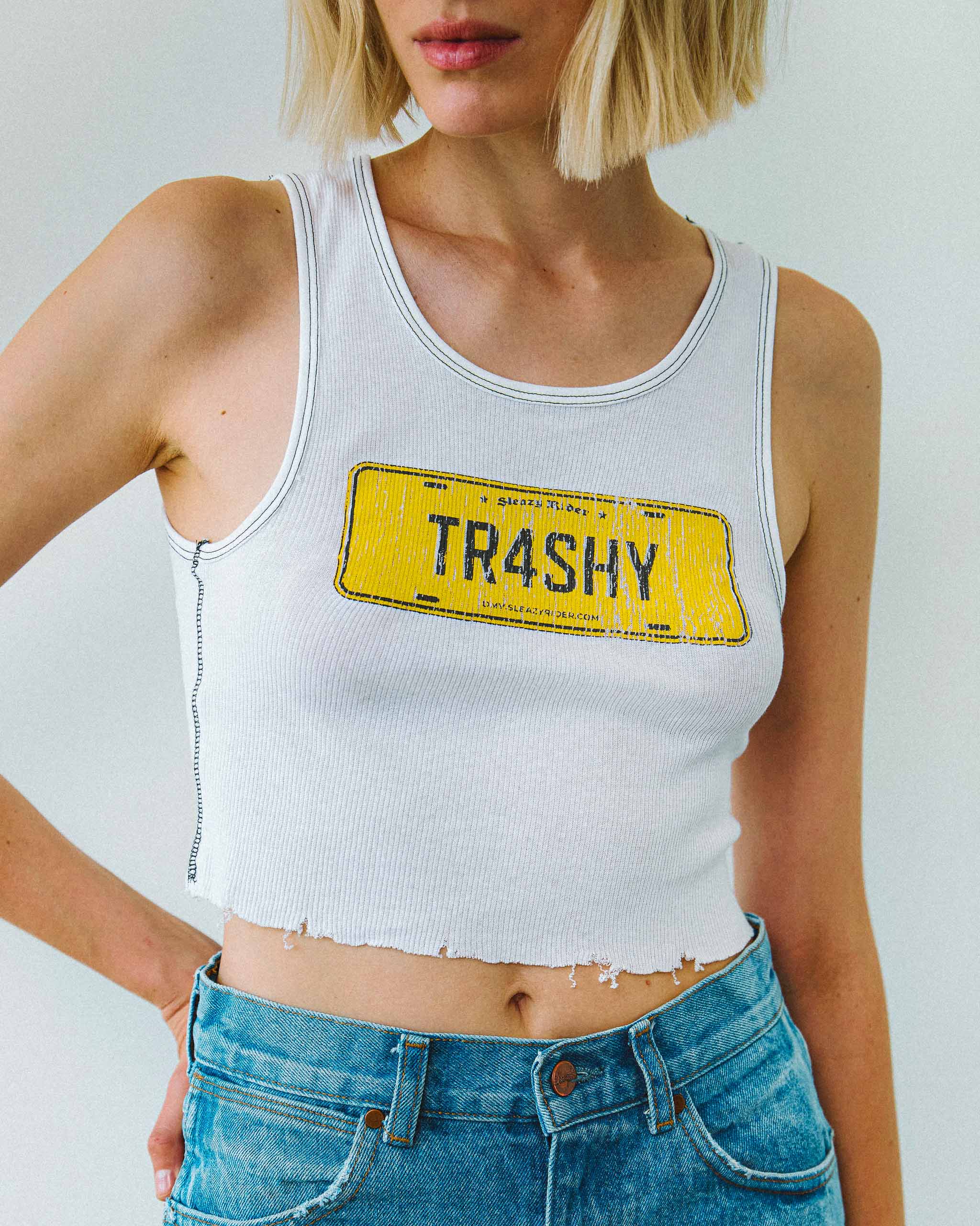 TR4SHY Tank Top - White