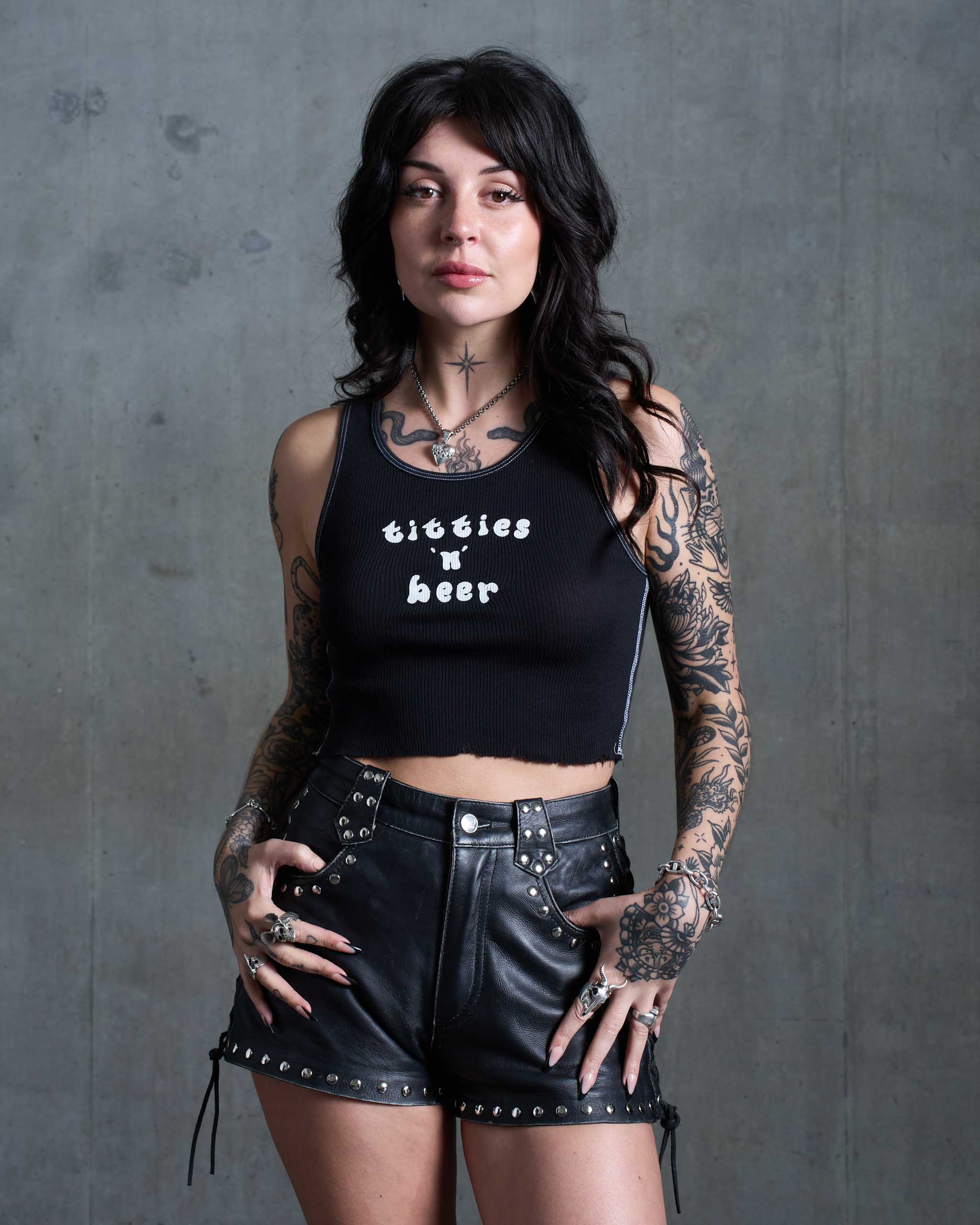 Titties 'n' Beer Tank Top - Black